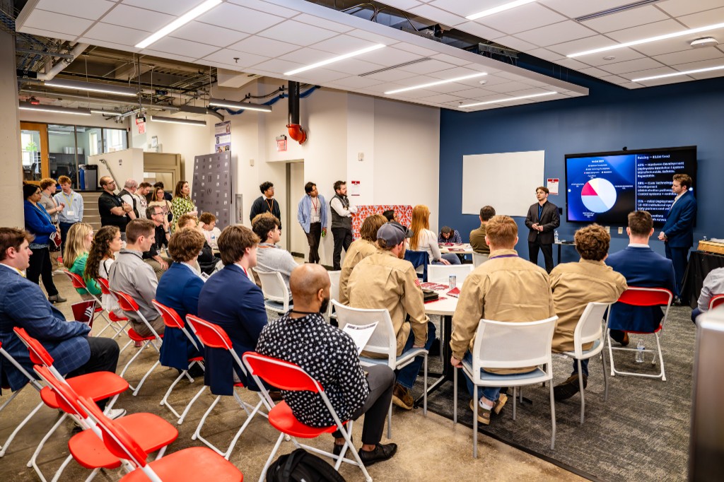Founder pitching at Founders Fair
